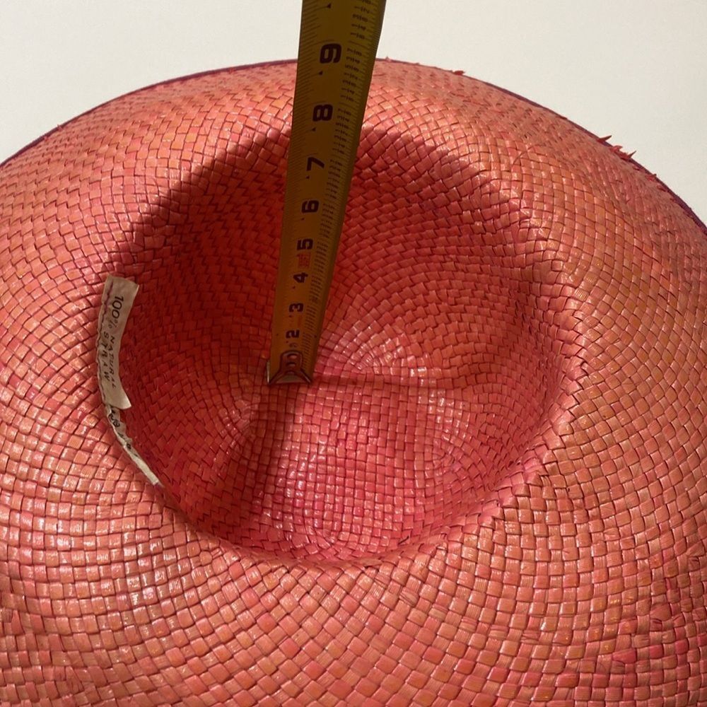 Chic Tan and Pink Wide-Brimmed Hat - Picture 9 of 16